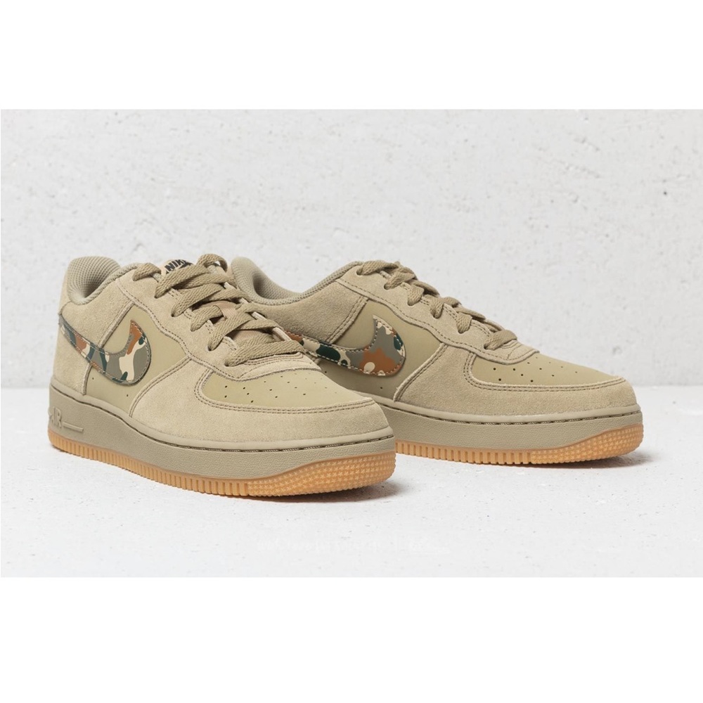 Nike Air Force 1 Olive Green Camo Check